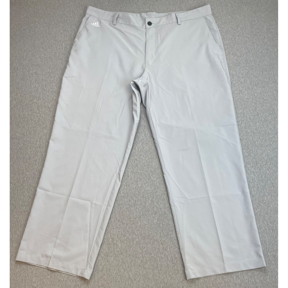 Adidas Pants‎ Mens 40 x 30 Gray Performance Climalite Chino Flat Front Golf